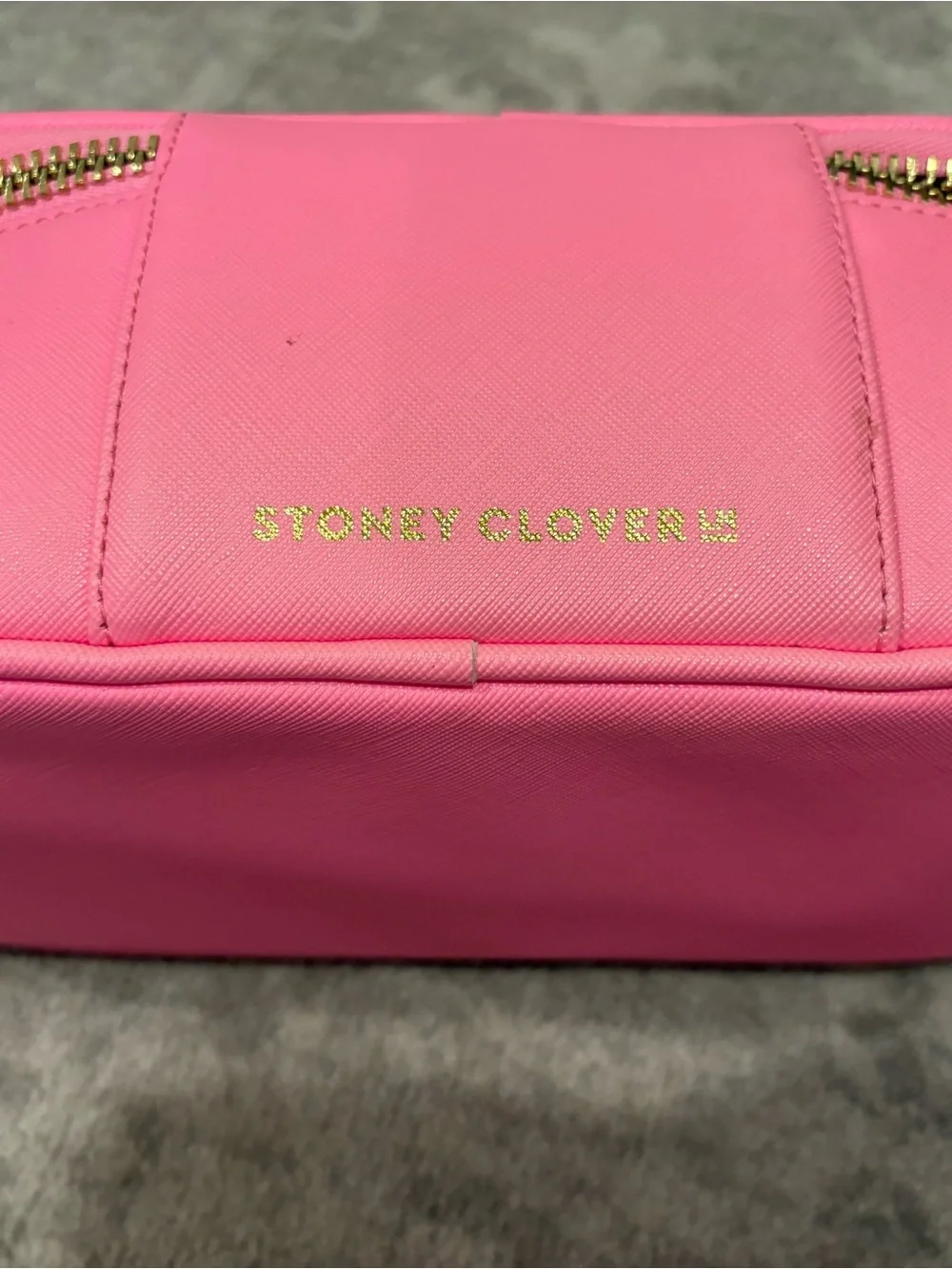 Stoney Clover Lane Hot Pink Zipper Cosmetic Case